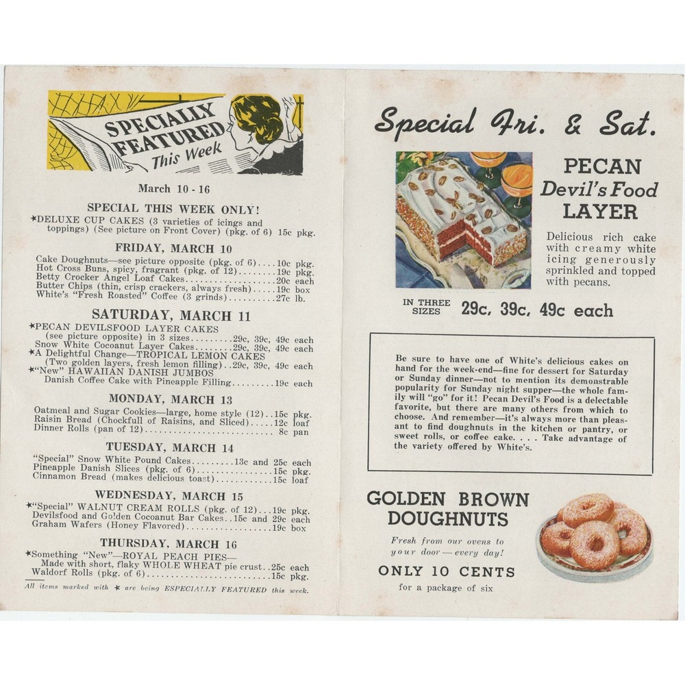 Vintage White's Weekly Bulletin Bakery Ad S.S. Quirigua Ship Illustration - Picture 3 of 3